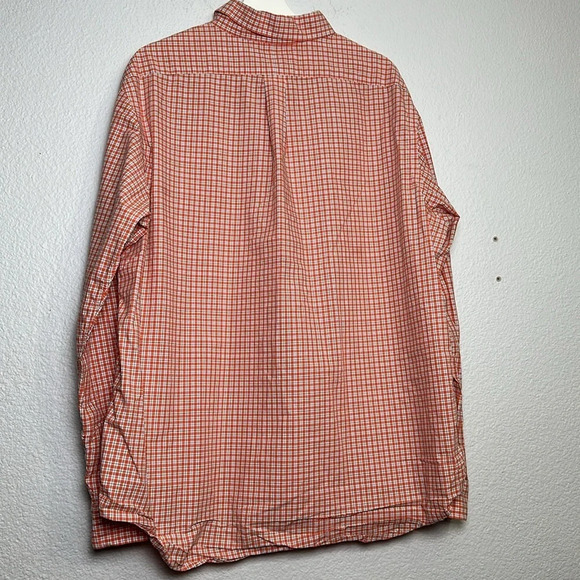 Ralph Lauren Button Down Men’s Long Sleeve Orange White Size XXL - Picture 3 of 10